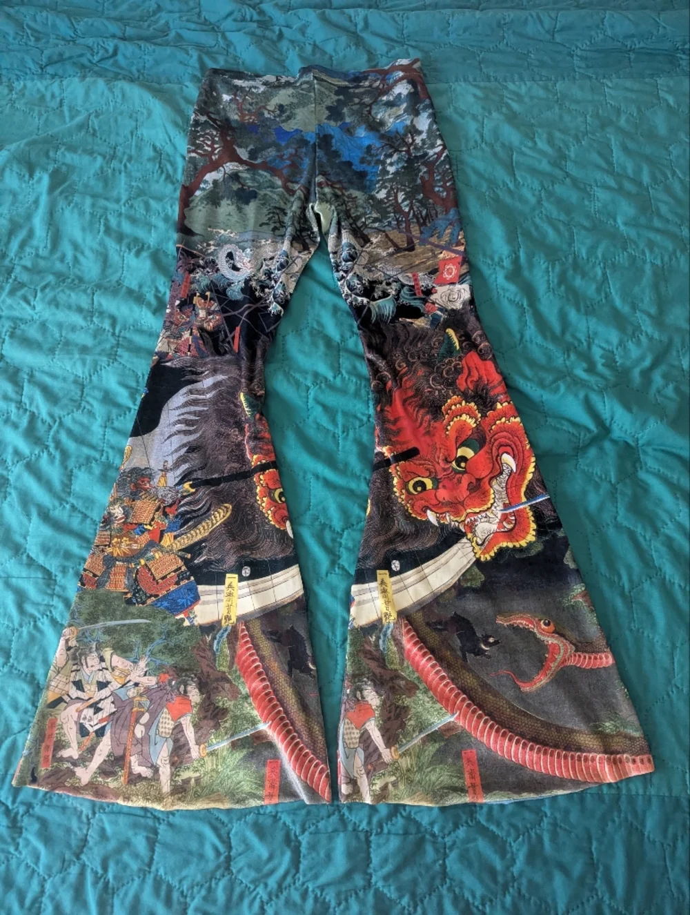 Blackmilk Spirit Of Mount Oyama Velvet Bell Bottoms - Picture 2 of 4